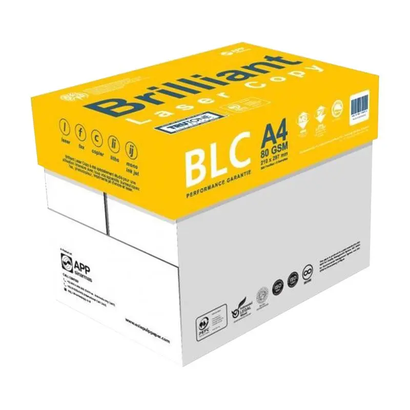 Hartie copiator A4, 80 g/mp, 500 coli/top, 5 topuri/cutie Brilliant